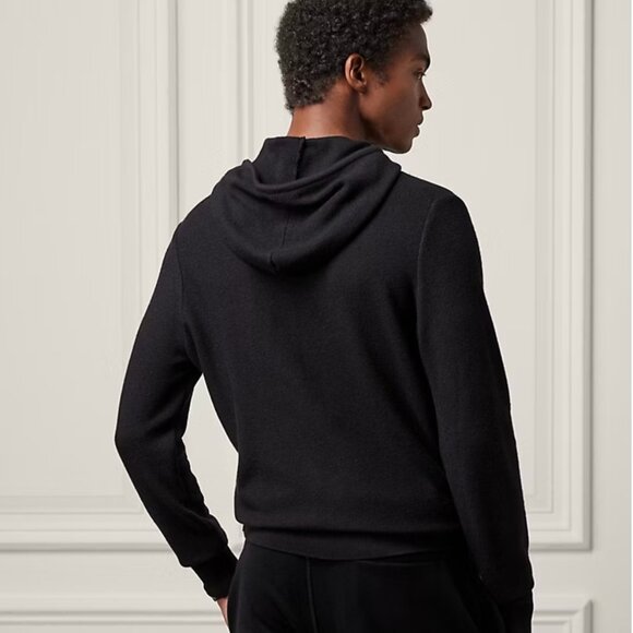 Ralph Lauren Purple Label Black Men’s Cashmere Silk Black Hoodie NWT ITALY $1295 - Picture 4 of 12